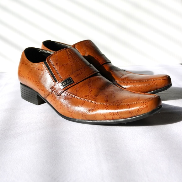 Vero Cuoio NIKE Collection Brown Leather Dress Shoes Loafers Slip On Mens Sz 40 - Picture 1 of 15